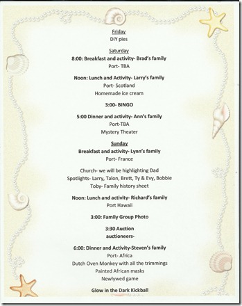 family reunion program templates