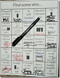 reunion bingo