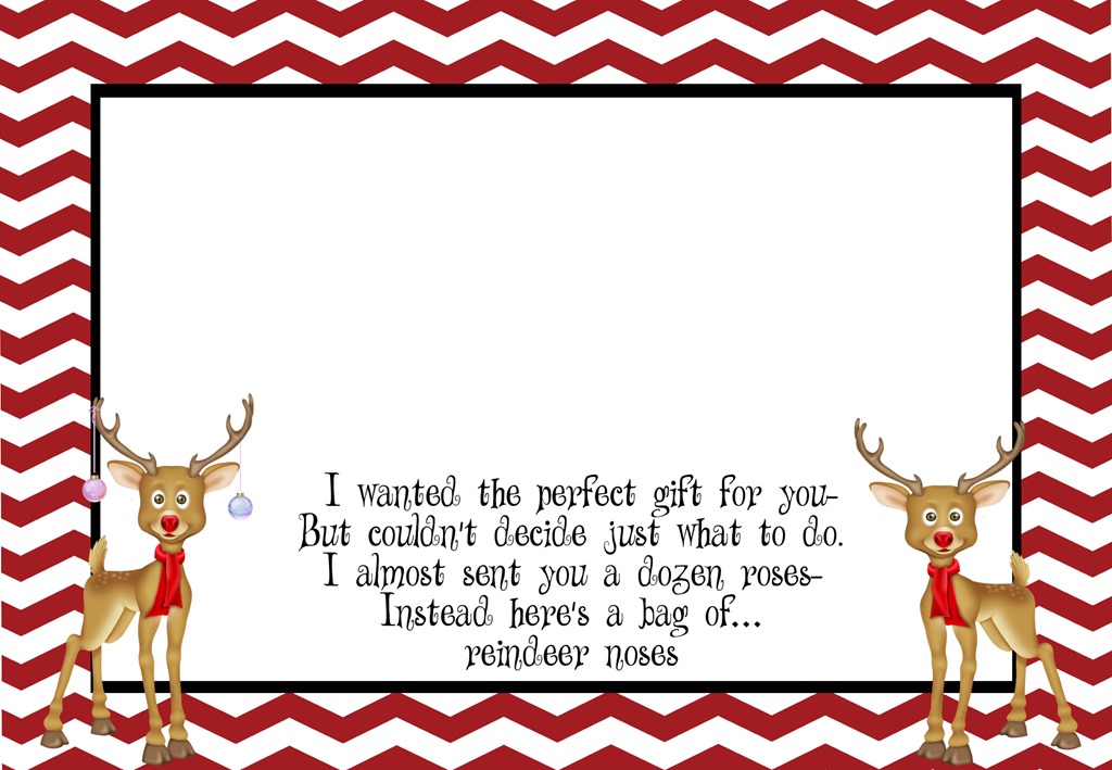 Reindeer Noses Printable Poem Family Reunion Helper